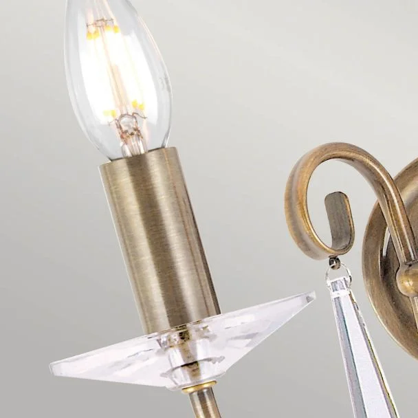 ELSTEAD AEGEAN AG2 AGED BRASS 2Lt Wall Light
