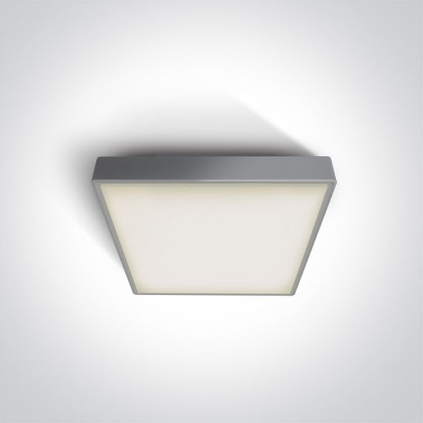 ONE LIGHT 67282E/G Miladeza szary plafon E27 IP65 korpus ABS i klosz PC