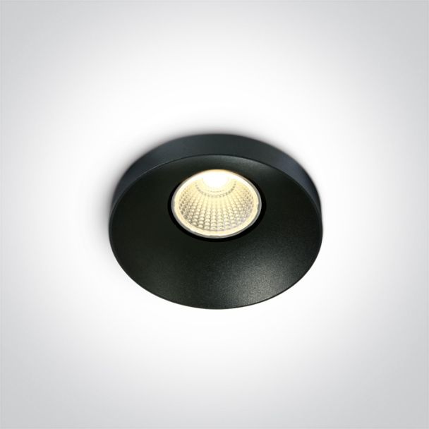 ONE LIGHT 10108R/B/W Skalia czarny wpust COB LED 3000K 8W