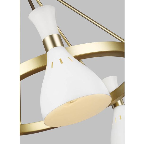 ELSTEAD Joan FE-JOAN5-MW 5 Light Chandelier - Matte White