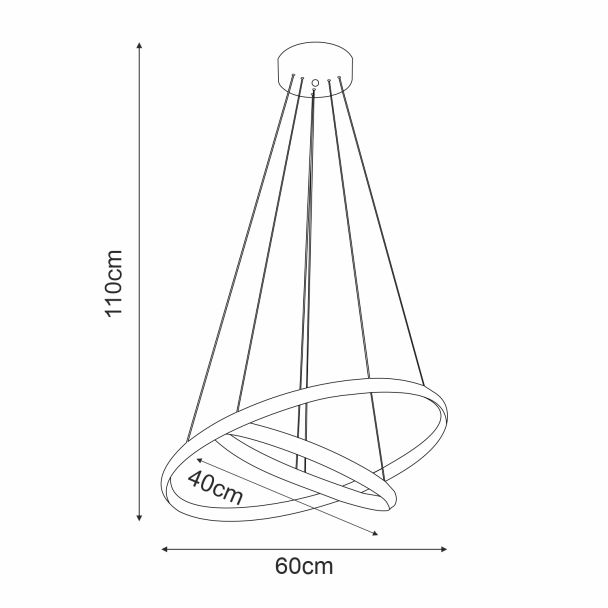 WYPRZEDAŻ E-CRYSTAL 00501 LED WHITE BEND 61W 4000K