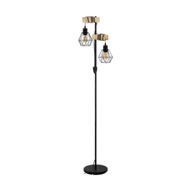 EGLO 43137 LAMPA TOWNSHEND 5 OPRAWA PODŁOGOWA STL/2 SCHWARZ/EICHE-OPTIK TOWNSHEND 5