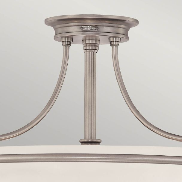 ELSTEAD Griffin QZ-GRIFFIN-SFM-AN 4 Light Semi-Flush Light - Antique Nickel