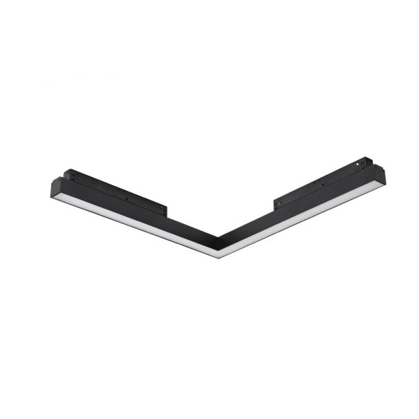 AZZARDO AZ4615 SAGA TRACK MAGNETIC CORNER A 24W MILKY120 4000K BK TECHNICAL TRACK BLACK reflektor do szyny magnetycznej