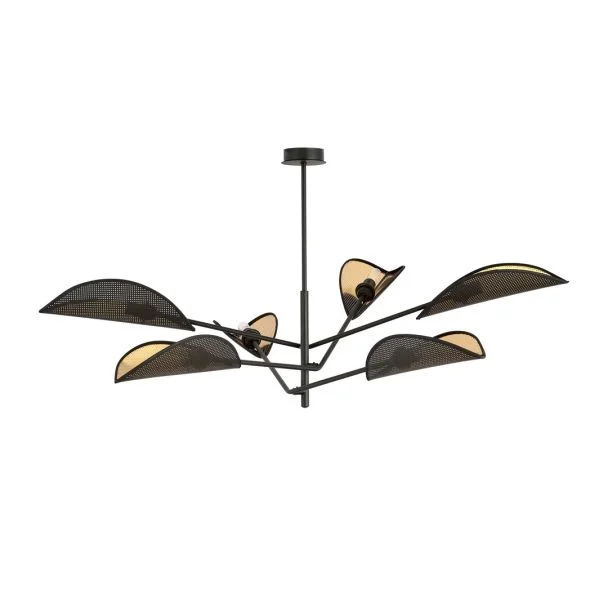 EMIBIG 1158/6 LAMPA SUFITOWA VENE 6 BLACK/GOLD