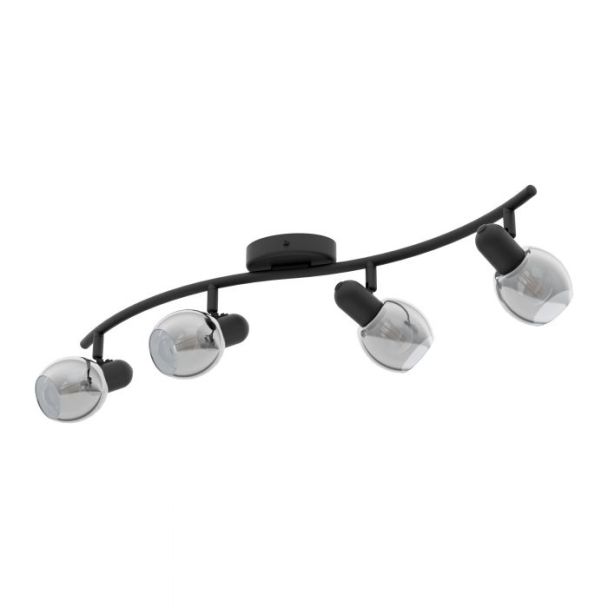 EGLO 98626 LAMPA POLLICA SPOT WELLE/4 E14 SCHWARZ/SW-TRANSP.POLLICA
