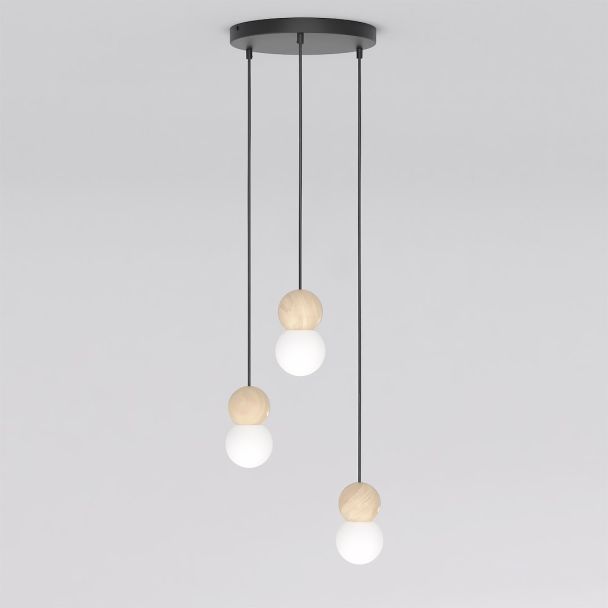 EMIBIG 1675/3 LOOP 3 BLACK LAMPA WISZĄCA