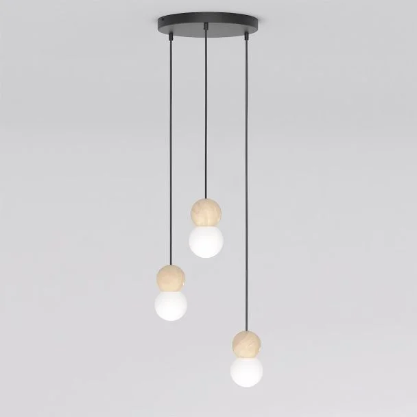 EMIBIG 1675/3 LOOP 3 BLACK LAMPA WISZĄCA