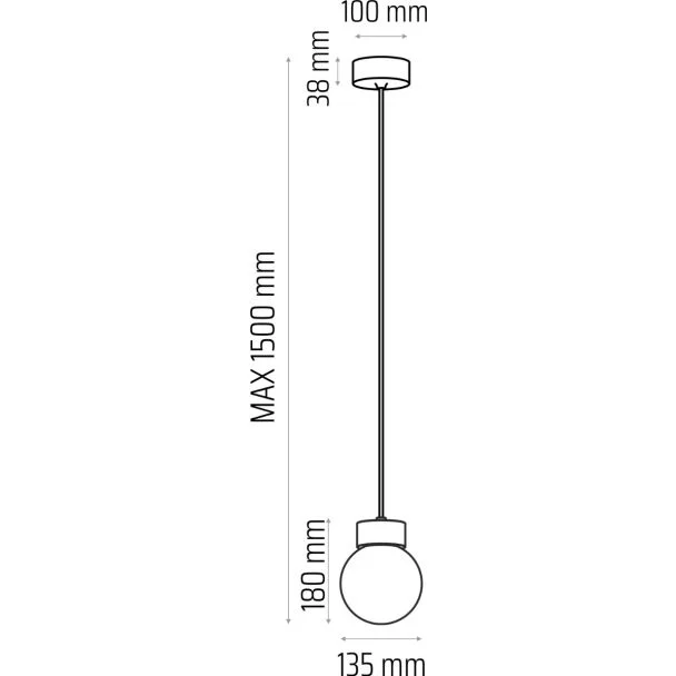 HELLUX 8570109 Lampa wisząca Barrel-Orb Kula 1pł biały