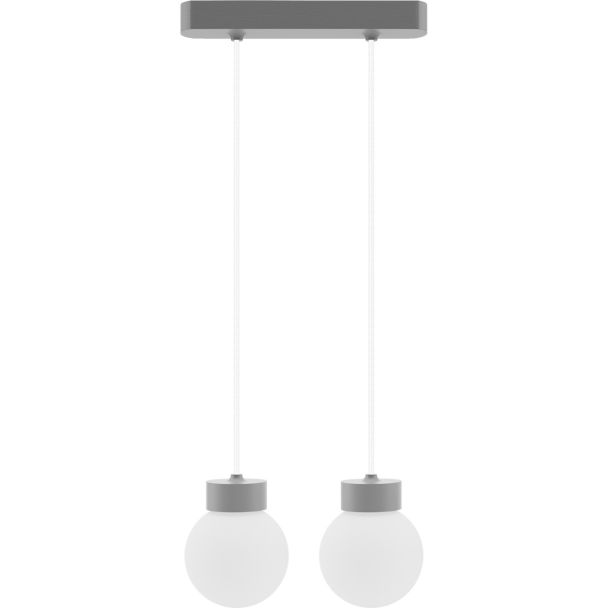 HELLUX 8570236 Lampa wisząca Barrel-Orb Kula 2pł szary