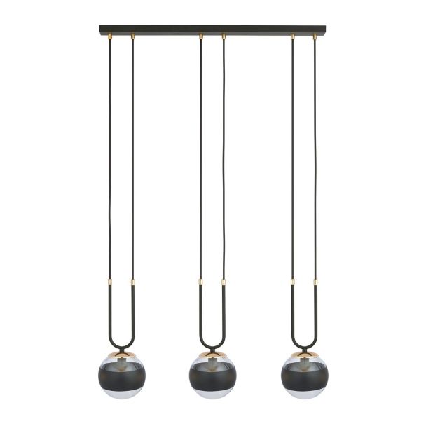 EMIBIG 1113/3 LAMPA WISZĄCA GLAM 3 BLACK/STRIPE