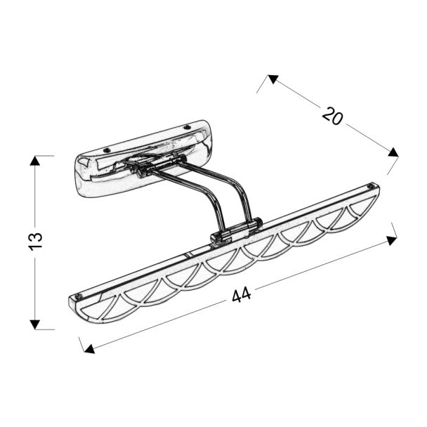 CANDELLUX 21-72856 MOVE KINKIET 6W LED CHROMOWY 4000K