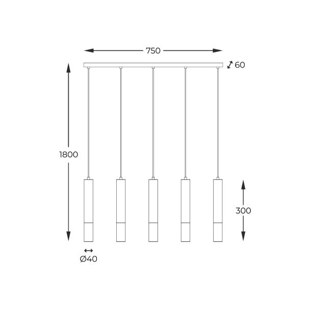 ZUMALINE 8620403 MADERA LAMPA WISZĄCA