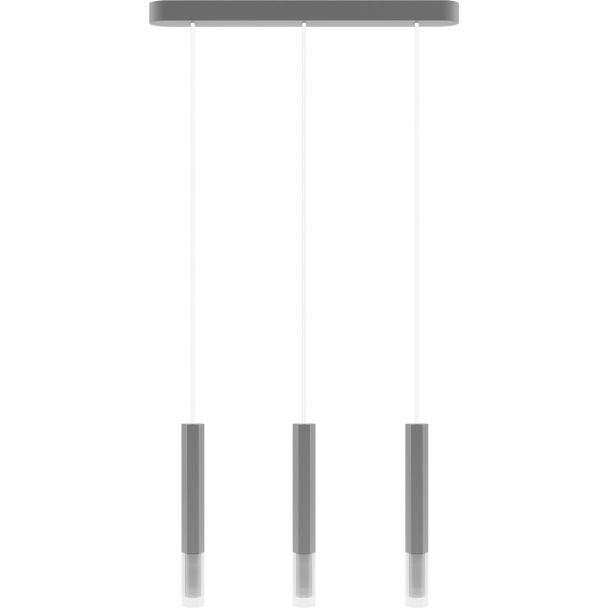 HELLUX 8621336 Lampa wisząca Madera2 Hexa 3pł klosz szary