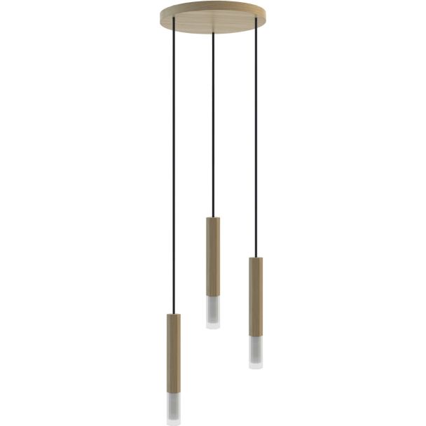 HELLUX 8621544 Madera2 Hexa lampa wisząca 3 pł (plafon) klosz