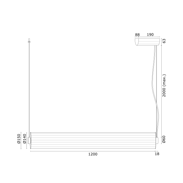 ARGON 8624 HAMPTON lampa wisząca 1 pł.