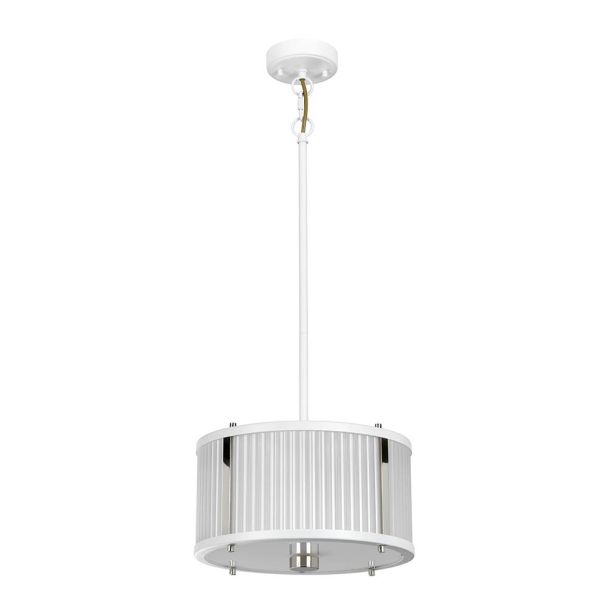 ELSTEAD Corona DL-CORONA-2P-WPN 2 Light Pendant - White Polished Nickel