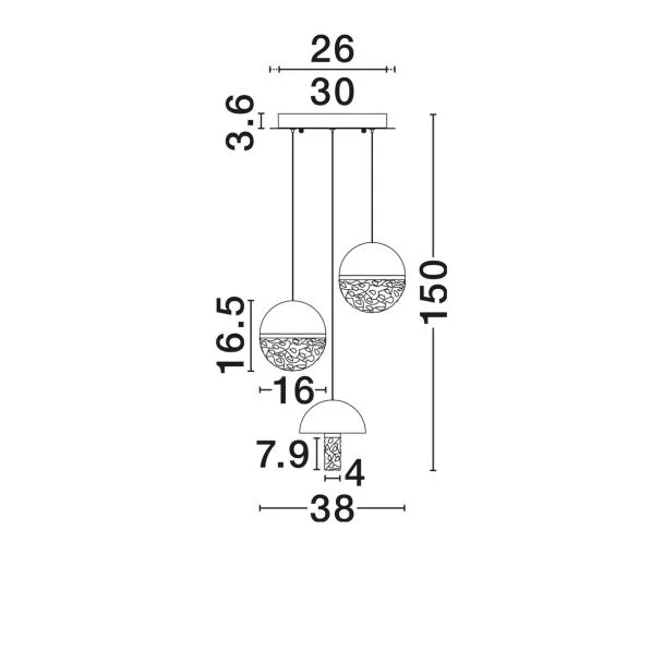 LUCES EXCLUSIVAS LE46184 TARREGA LAMPA WISZĄCA