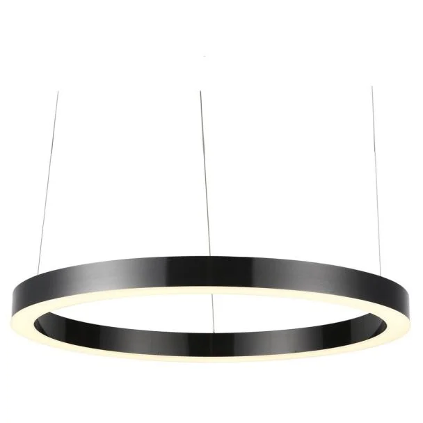 Step into Design ST-8848-80 black Lampa wisząca CIRCLE 80 LED tytanowy 80 cm