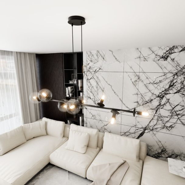 EMIBIG 874/8 LAMPA WISZĄCA ROSSI 8 BL TRANSPARENT