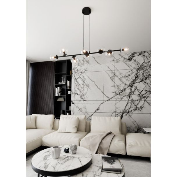 EMIBIG 874/8 LAMPA WISZĄCA ROSSI 8 BL TRANSPARENT