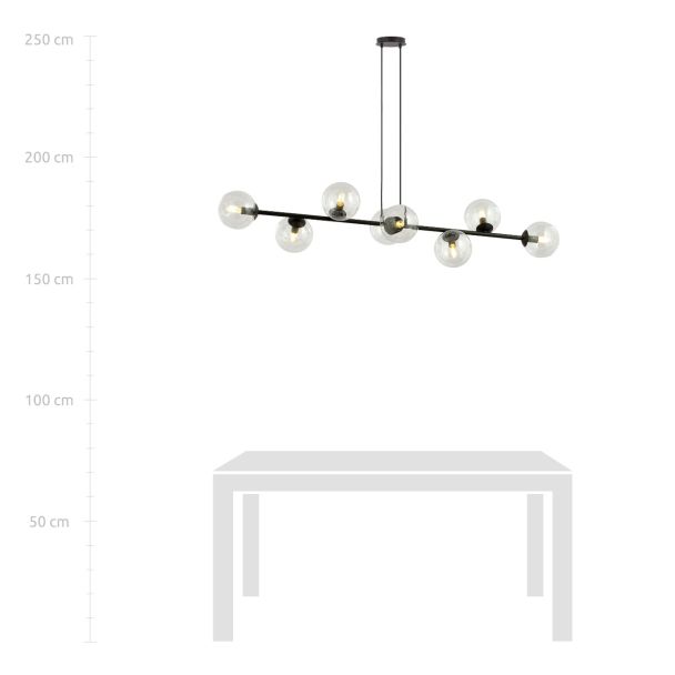 EMIBIG 874/8 LAMPA WISZĄCA ROSSI 8 BL TRANSPARENT