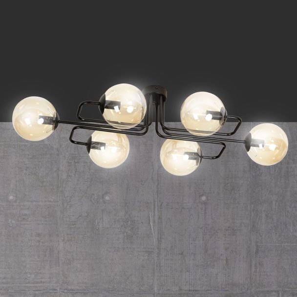 EMIBIG 833/6A LAMPA SUFITOWA BRENDI 6A BL MIODOWY