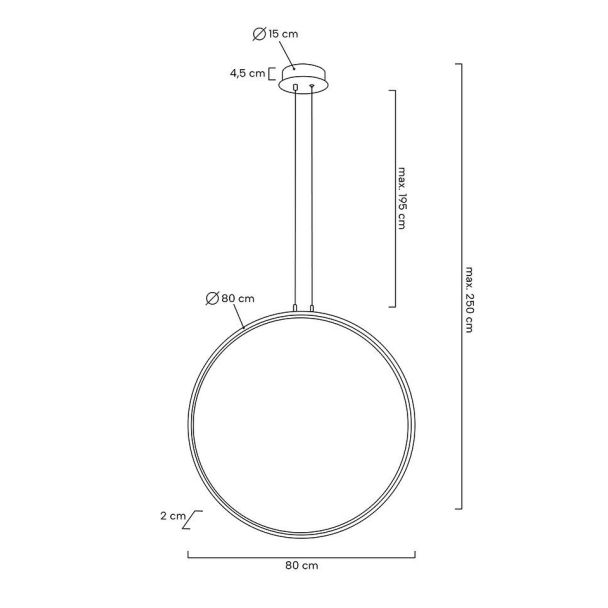 MOOSEE MSE010100373 MOOSEE lampa wisząca CIRCULO 80 czarna