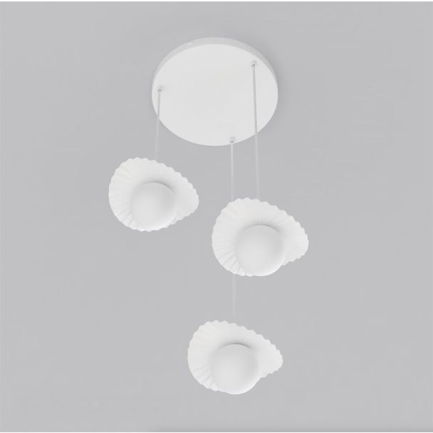 EMIBIG 1759/3 FLORA 3PREM WHITE OPAL Lampa wisząca