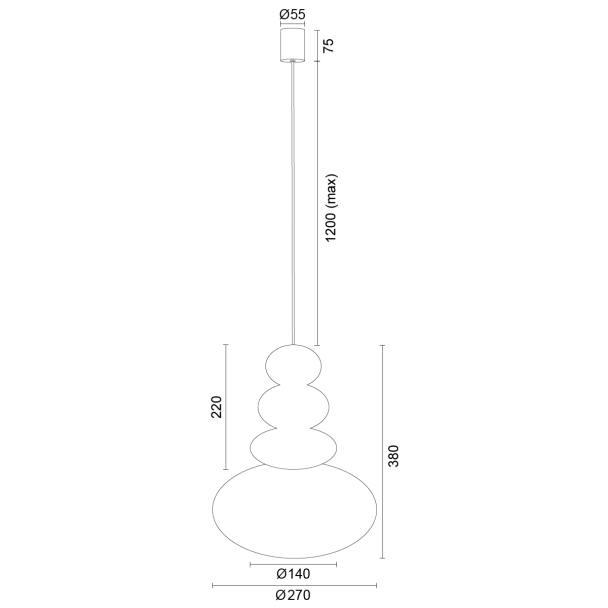 ARGON 8822 DIEGO lampa wisząca 1pł.