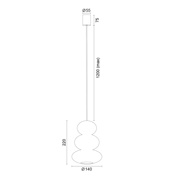 ARGON 8825 ORLANDO  lampa wisząca 1pł.