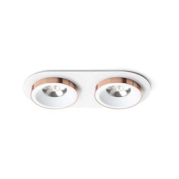 RENDL R13240 SHARM R II wpuszczana biała miedź 230V LED 2x10W 24° 3000K