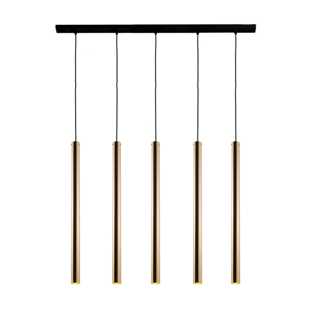 ANTIGO Lampa wisząca Akadi 5 - Mosiądz polerowany-czarna (700 mm) 8887