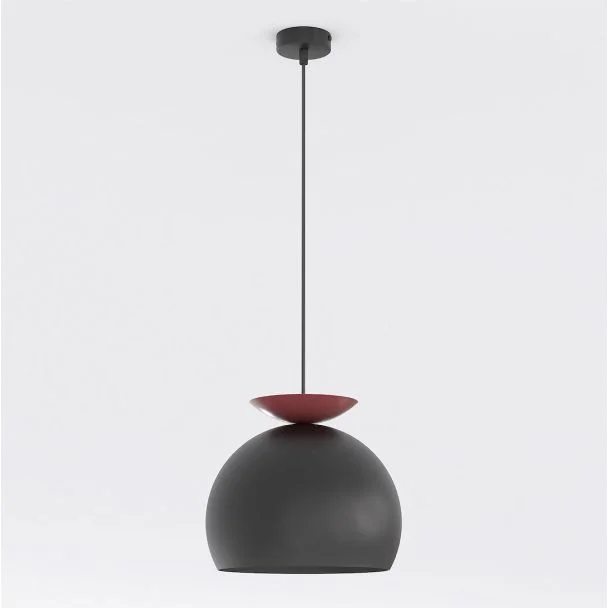 EMIBIG 1752/1 GEO 1 BLACK BURGUNDY Lampa wisząca