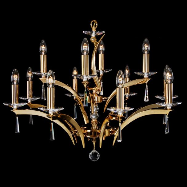 ECRYSTAL ZYR-12 Coated brass-A (coated by 24K gold)