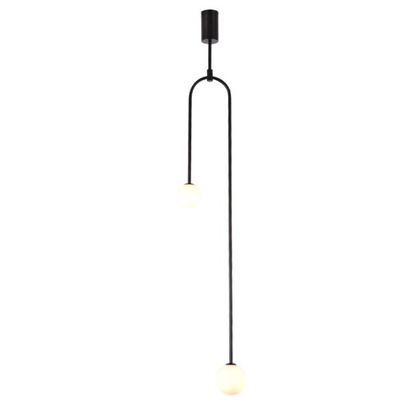 Step into design ST-8928S black Lampa wisząca LOOP czarna 123 cm