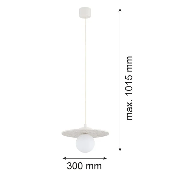 ARGON 8949 BOLL lampa wisząca 1 pł. z ceramiki bolesławieckiej