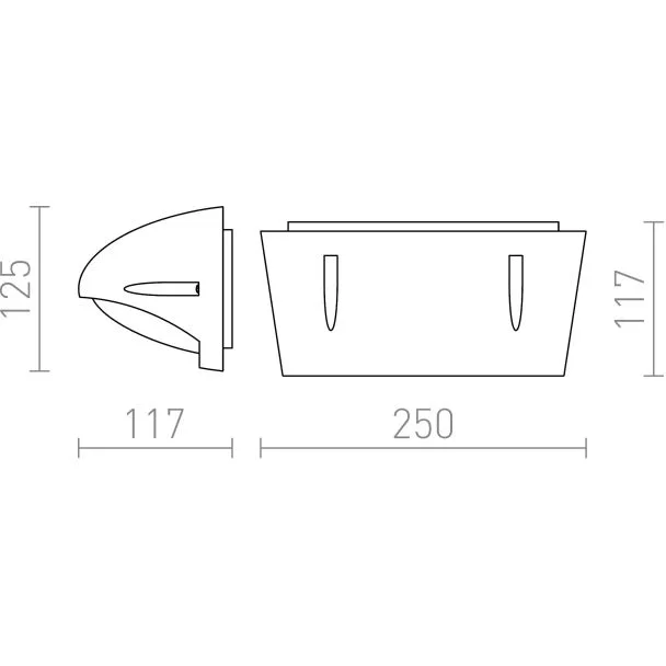 RENDL R12571 MORA ścienna srebrno-szara 230V E27 18W IP54