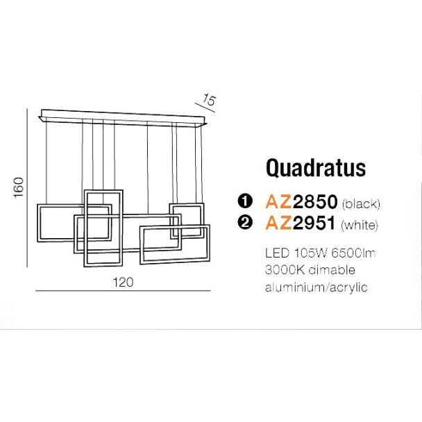 AZZARDO AZ2851 Quadratus (white)