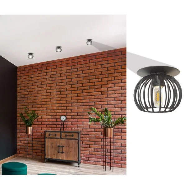 CANDELLUX 2268767 SK-93 BK G9 40W 230V CZARNY oczko sufitowe lampa sufitowa