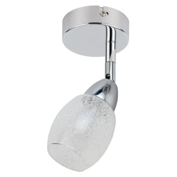 CANDELLUX 91-67500 RICO KINKIET 1X6W LED SMD GŁÓWKA OKRĄGŁA 1E Z PRZEGUBEM KD SYSTEM KLOSZ WYMIENNY CHROM/BEZBARWNY