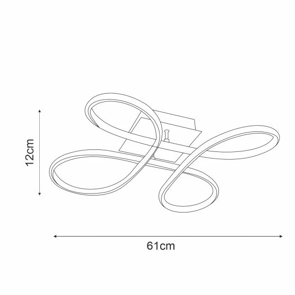 WYPRZEDAŻ E-CRYSTAL 00506 LED CHROME BEND 54W 4000K