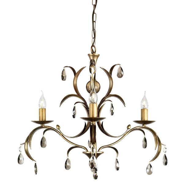 ELSTEAD LILY LL3 ANT BRZ 3Lt Chandelier/Semi-Flush
