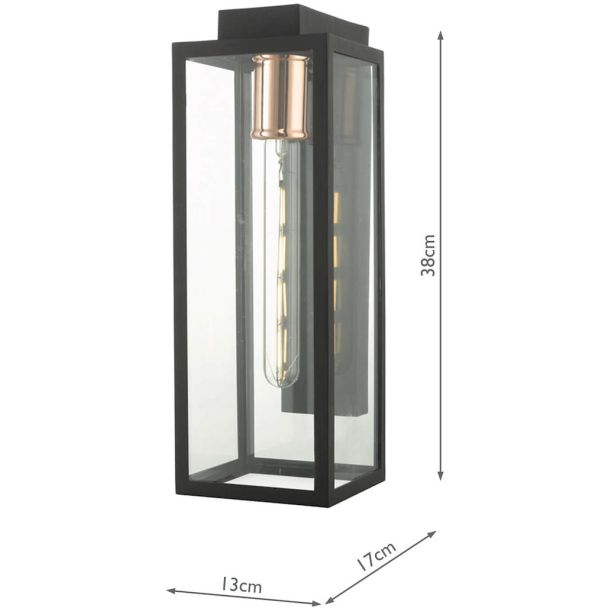 DAR NAX1522 NAXOS 1LT W/LT BLK IP43