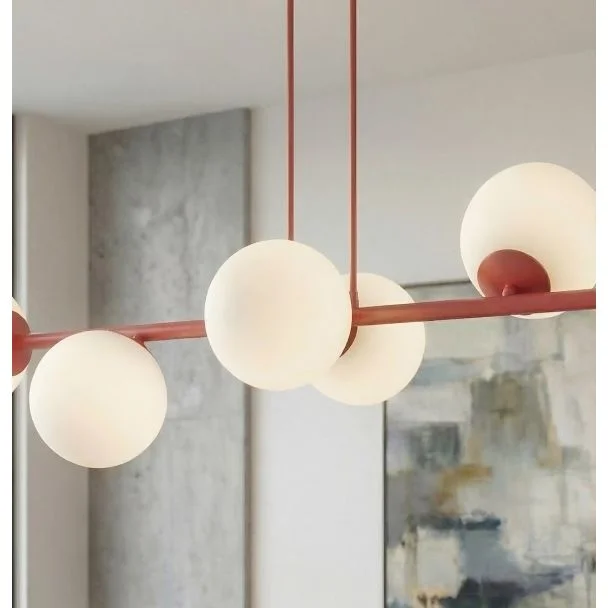 EMIBIG 1644/8 MAGNUS 8 BURGUNDY OPAL LAMPA WISZĄCA