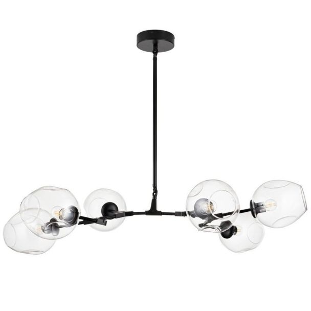 Step into Design ST-1232-6 TRANSPARENT Lampa wisząca MODERN ORCHID-6 transparentno czarna 130 cm