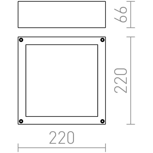 RENDL R10552 SCOTT sufitowa srebrnoszara 230V LED 9.8W IP54 3000K