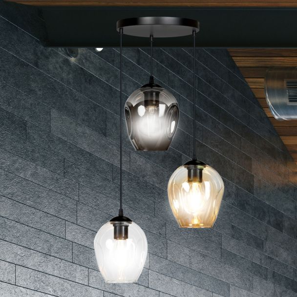 EMIBIG 682/3PREM LAMPA WISZĄCA ISTAR 3 BL PREMIUM MIX