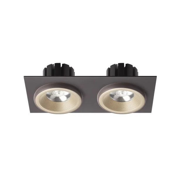 RENDL R13256 SHARM SQ II wpuszczana perłowo-złota/brązowa 230V LED 2x10W 24° 3000K