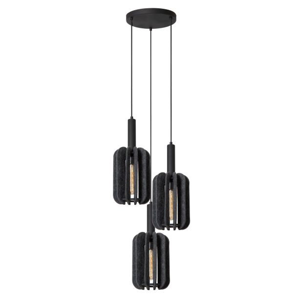 LUCIDE RAFAL 45492/13/36 LAMPA WISZĄCA szary i odcienie szarości
